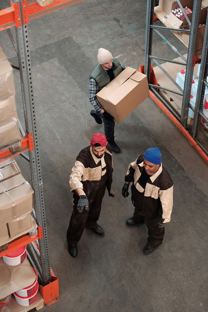 Men Working in a Warehouse